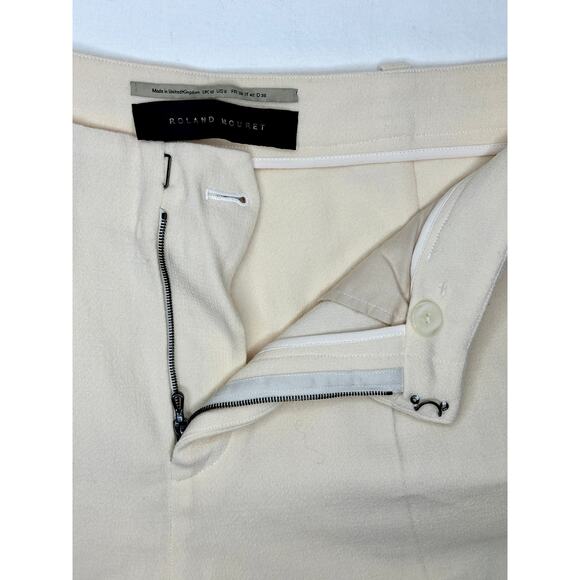 Roland Mouret Women’s Wool Pleated Cuffed Trousers – Cream – UK 10 / US 6 - Picture 4 of 10
